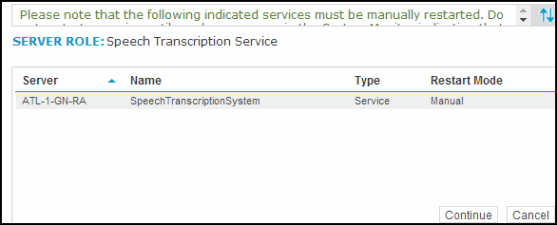Service and application notification pop-up window